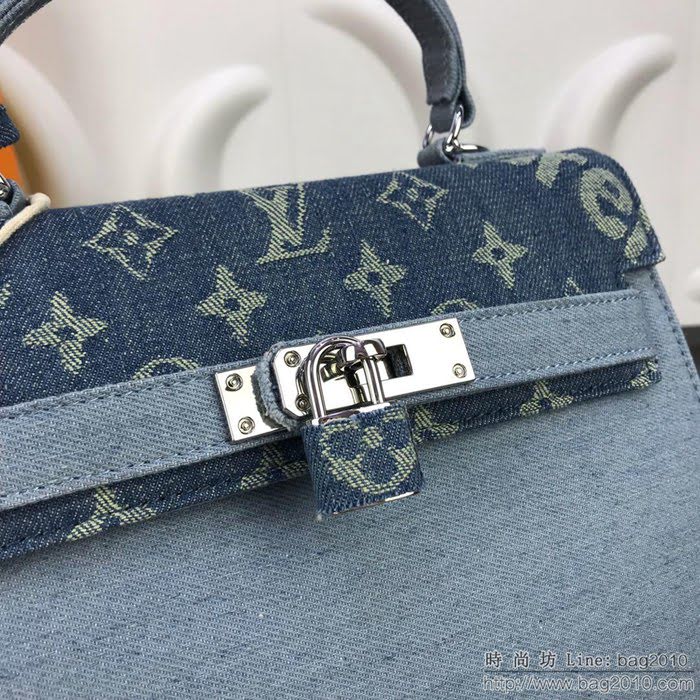 路易威登LV女包 頂級原單 M49991 Humble Travel Bag Kelly LV＆Sup合作款原版牛仔包包 時尚百搭款 凱莉  ydh2710